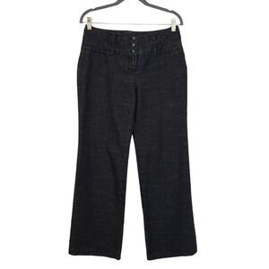 BCX Black Pants Size 9 Versatile Black Pants with Woven Fabric Black Trousers